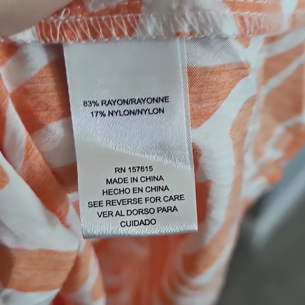 NWOT Rachel Zoe Vibrant Orange Patterned Dress - Picture 6 of 6